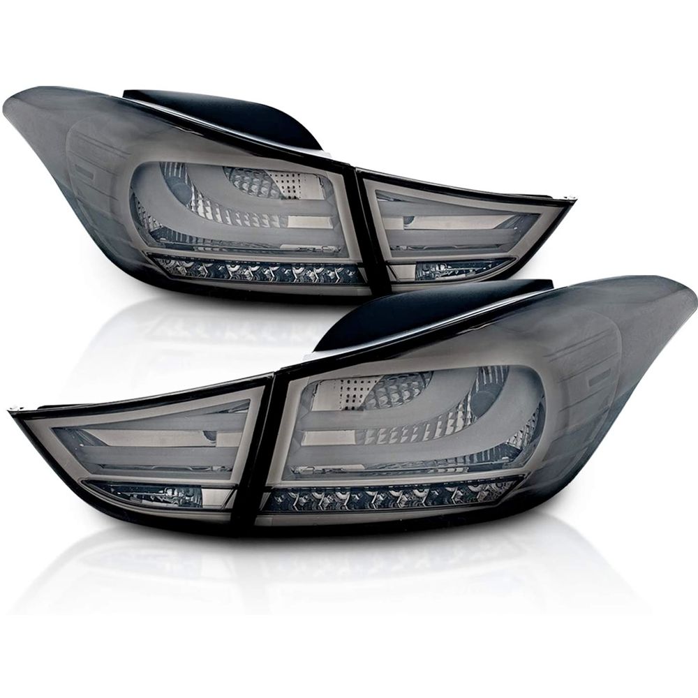 11'13' Hyundai Elantra Fiber Optic Style LED Tail Lights Smoked