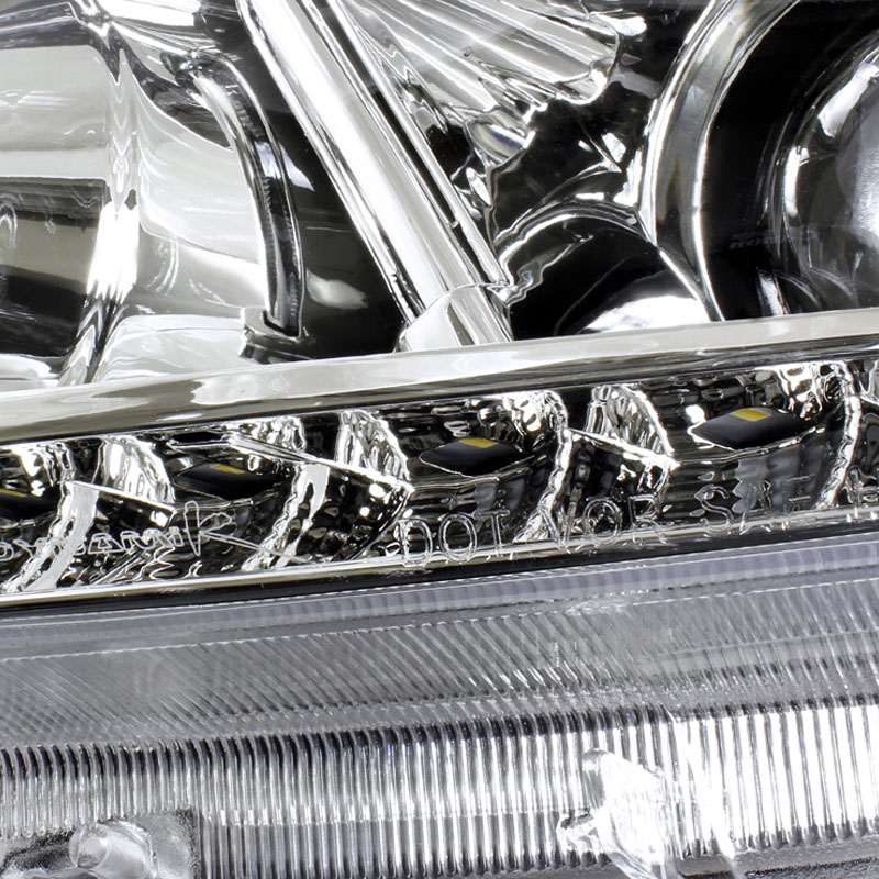 1113 Toyota Highlander SMD LED Strip Projector Headlights Chrome