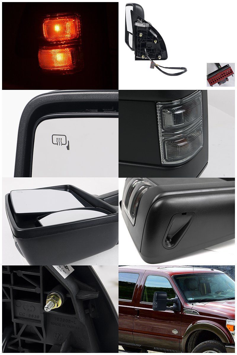 Factory Style Tow Mirrors 1115 Ford F250 Super Duty Power Adjust