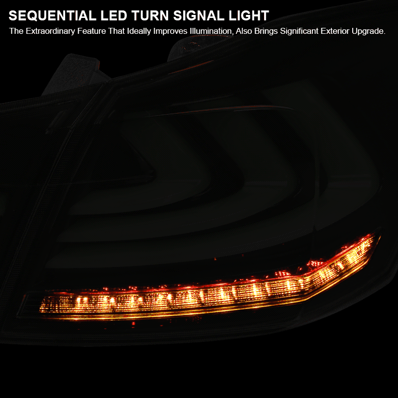 SpecD 1315 Honda Accord 4Dr Sedan Smoked Tail Lights LED Sequential