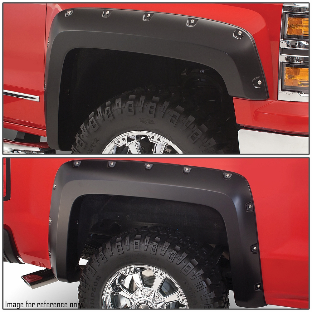 4-Piece Pocket Style Fender Flares For 2014-2018 Chevy Silverado 2500HD/3500HD - Textured Black