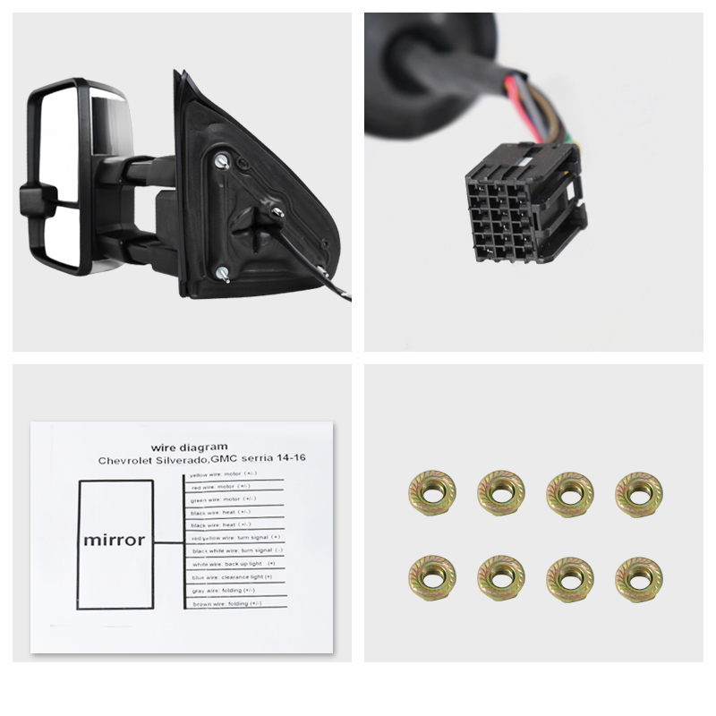 Factory Style Tow Mirrors 1418 GMC Sierra / Chevy Silverado Power