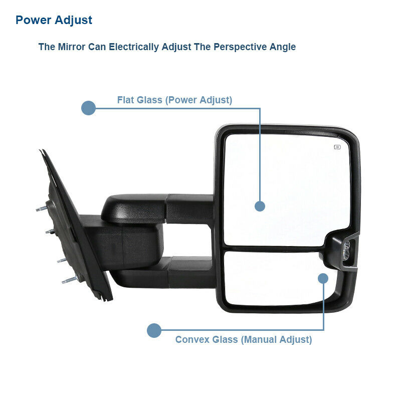Factory Style Tow Mirrors 1418 GMC Sierra / Chevy Silverado Power
