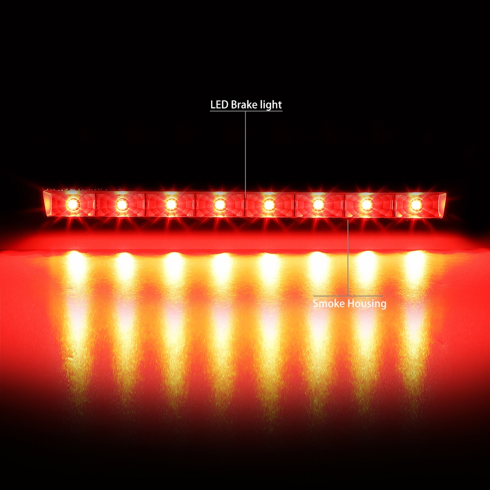 1419 Nissan Rogue Full LED 3rd Third Tail Brake Light Black Smoked