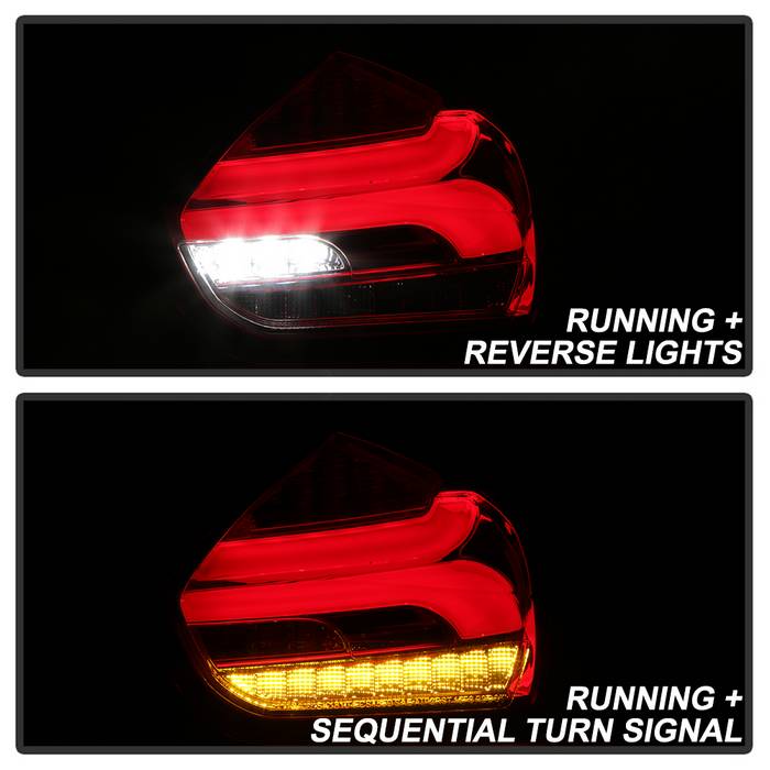 1517 Ford Focus Hatchback Sequential LED Tail Lights Red