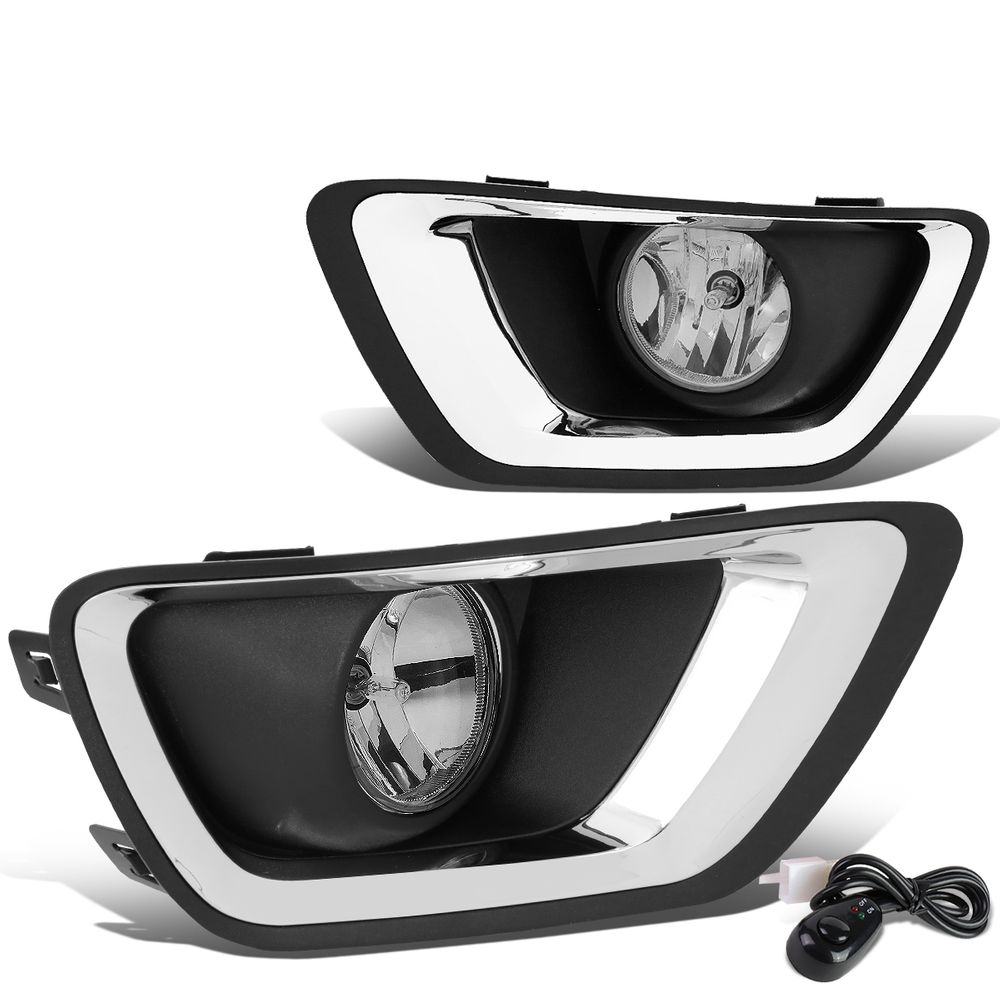 1519 Chevy Colorado Clear Lens OE Front Front Fog Light w/Chrome Trim