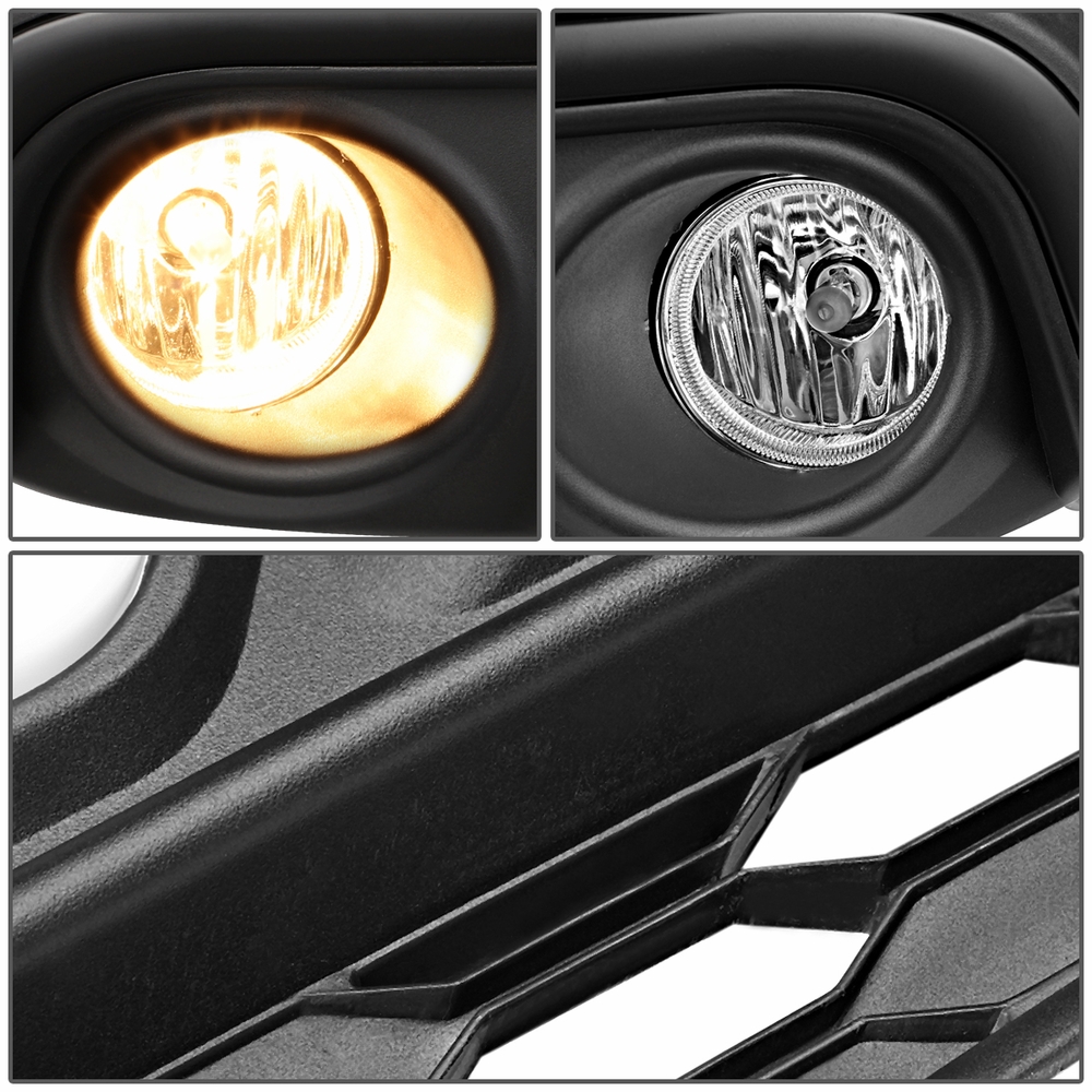 1617 Honda Civic LED DRL Fog Lights Black Bezel / Frosted Lens (Blue