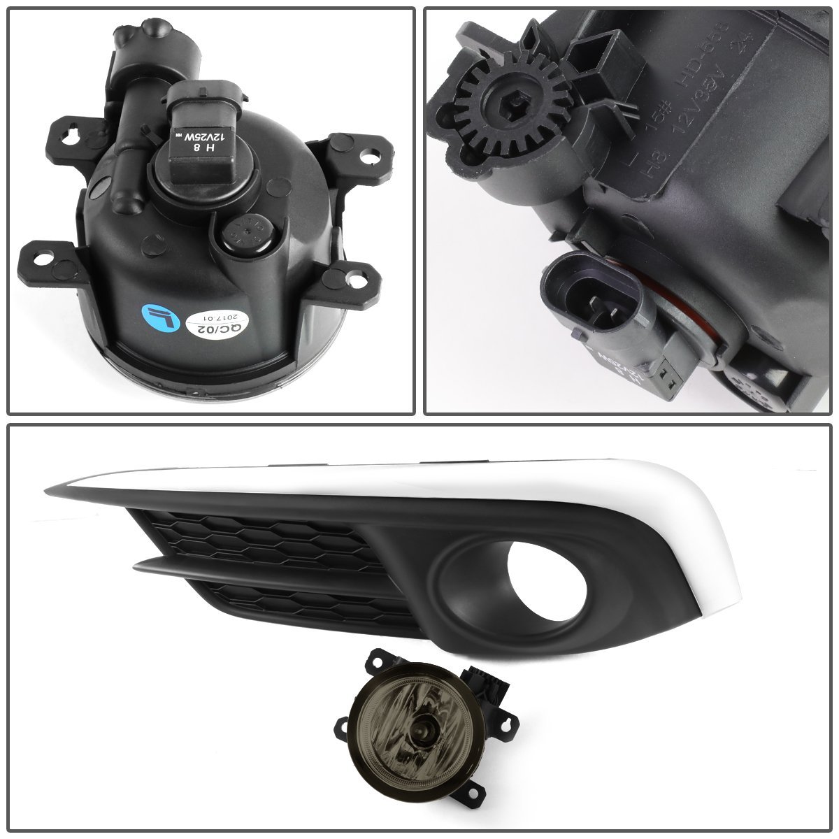 1617 Honda Civic Sedan / Coupe Front Bumper Fog Lights Kit [Chrome