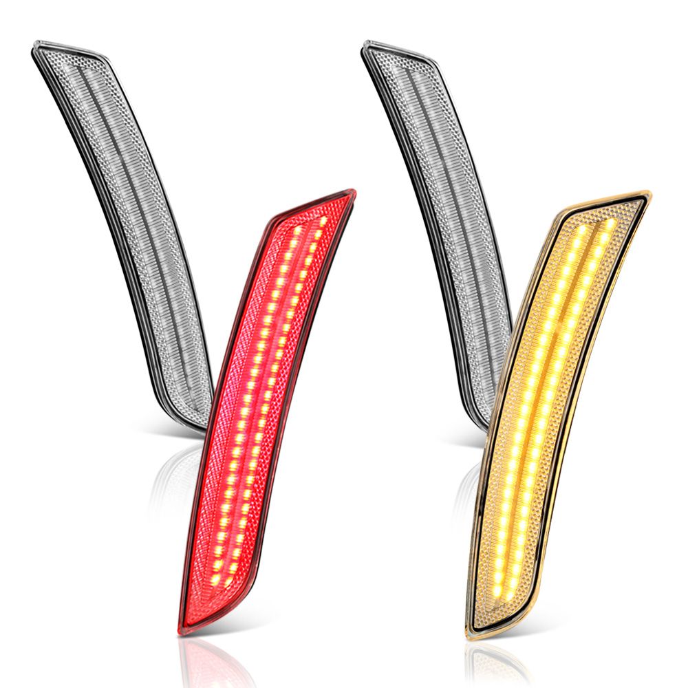 1622 Chevy Camaro Clear Lens LED Side Marker Lights Amber & Red