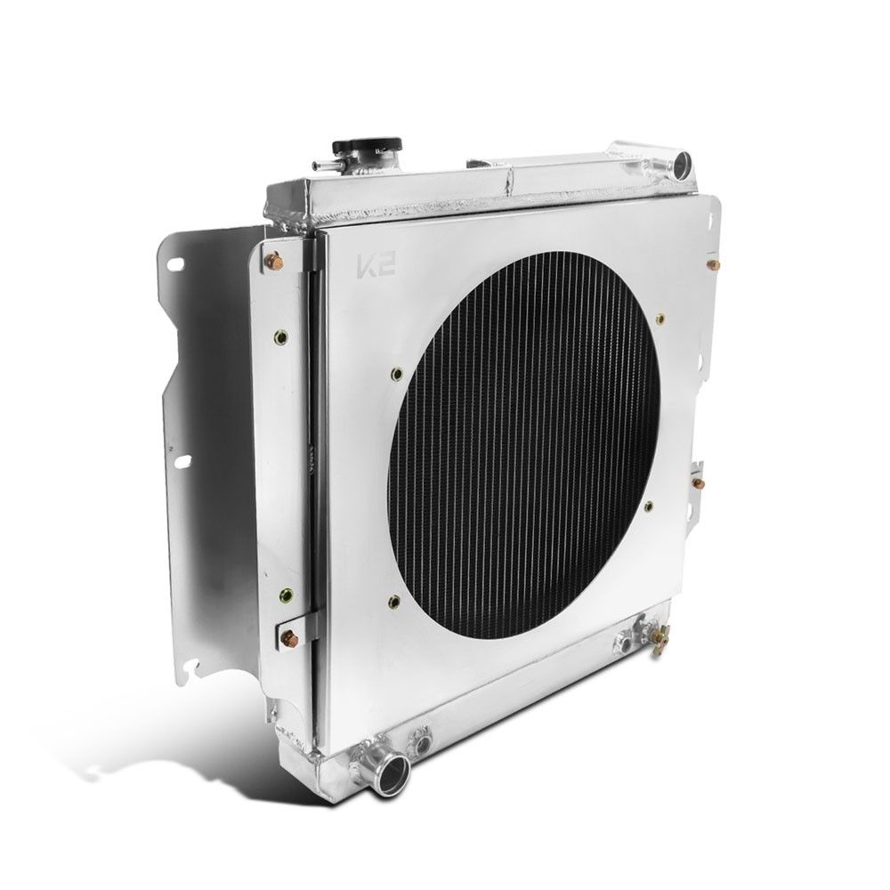 19872006 Jeep Wrangler TJ/YJ 2.4L 4.2L 3 Row Core Cooling Radiator+Fan