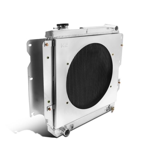 19872006 Jeep Wrangler TJ/YJ 2.4L 4.2L 3 Row Core Cooling Radiator+Fan