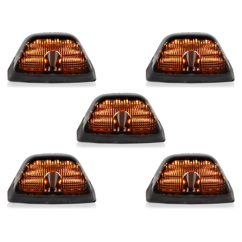 19882000 Chevy GMC C/K Pickup Amber LED Roof Clearance Lights Smoked