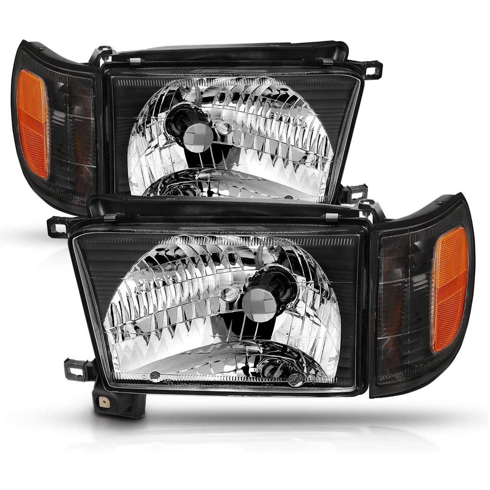 19962002 Toyota 4Runner FactoryStyle Glass Headlights Black