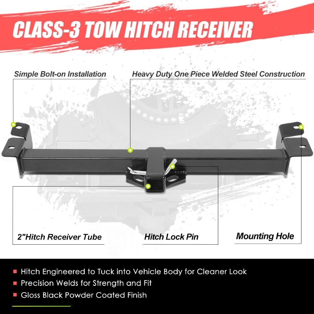 19972006 Jeep Wrangler TJ Class3 Trailer Rear Bumper Tow Hitch