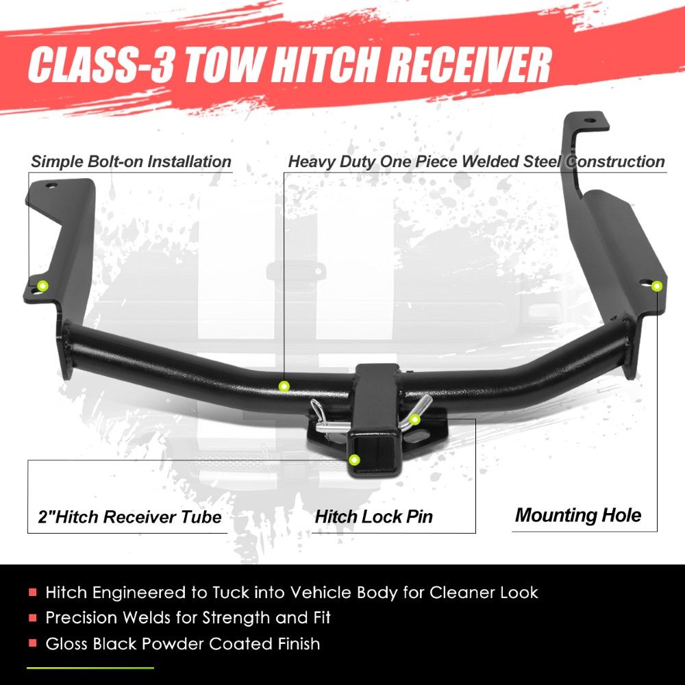 19982003 Dodge Durango Class3 Trailer Hitch Receiver Rear Bumper Towing 2" THN006