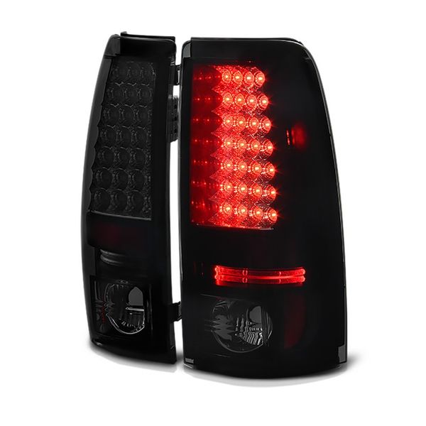 1999-2002 Chevy Silverado / 1999-2003 GMC Sierra LED Tail Lights - Black Smoked