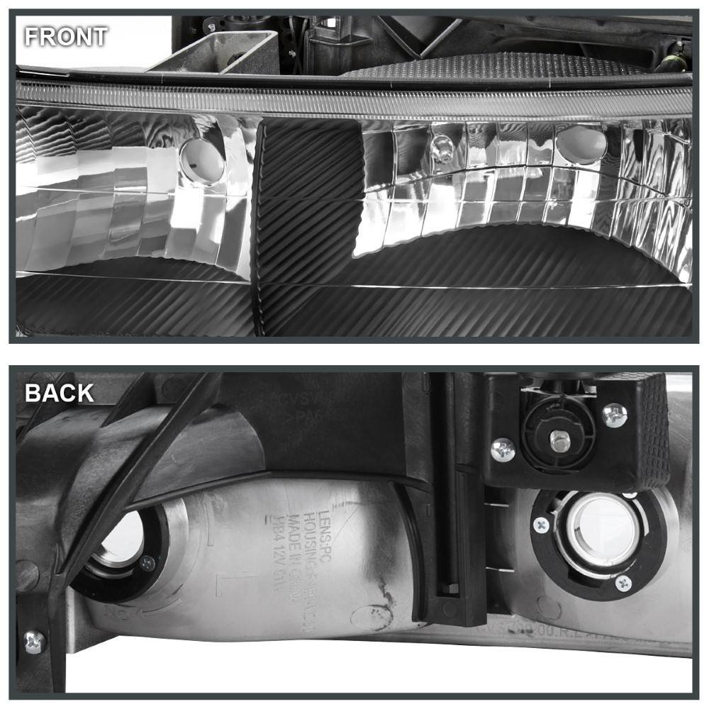 Front Bumper Signal Lights For 1999-2002 Chevy Silverado & 2000-2006 Suburban/Tahoe - Clear Lens, Chrome Housing