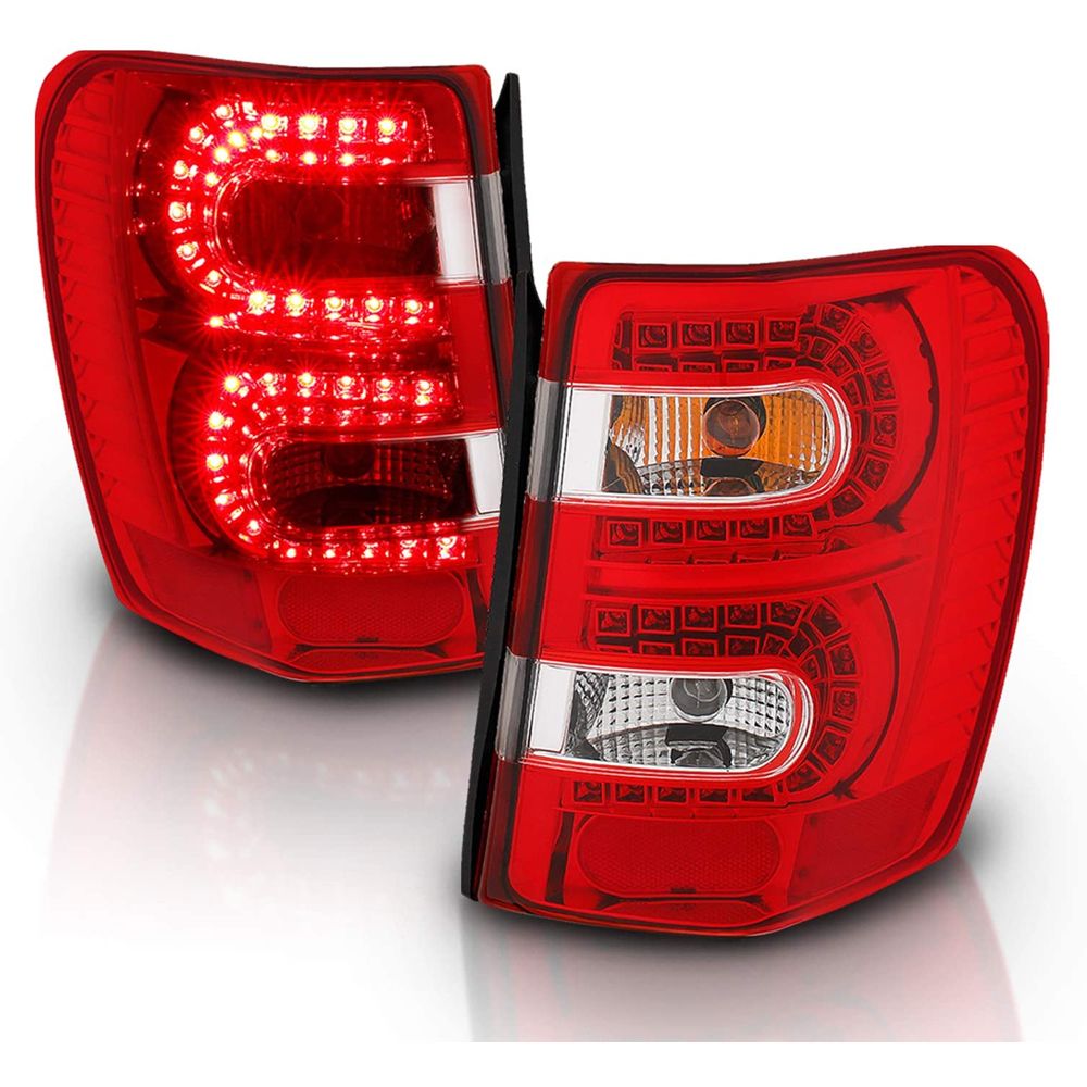 19992004 JEEP Grand Cherokee LED Tail Lights Red / Clear