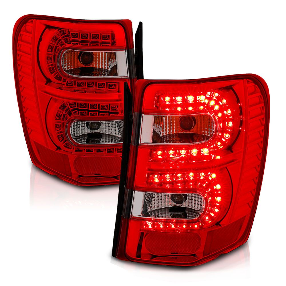 19992004 JEEP Grand Cherokee LED Tail Lights Red / Smoked