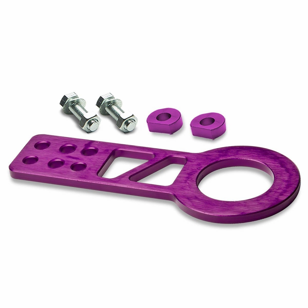 2.25" Anodized Brushed Billet Style Aluminum Front Racing Tow Hook (Purple)