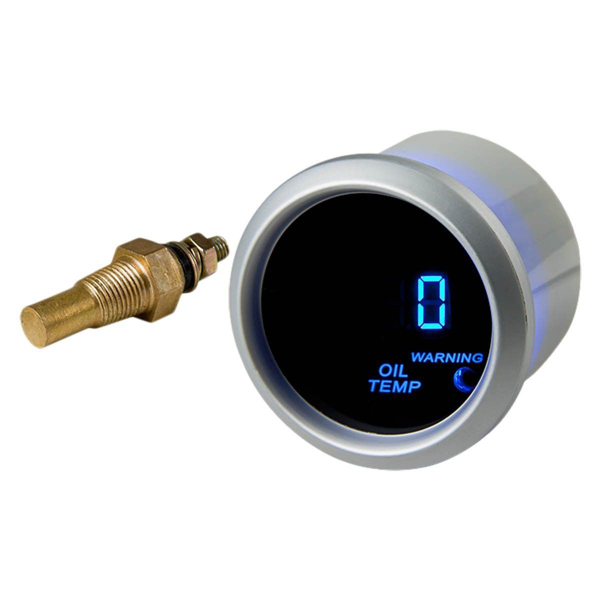 2" 52mm Smoke Tinted Digital Display Oil Temperature Gauge Meter