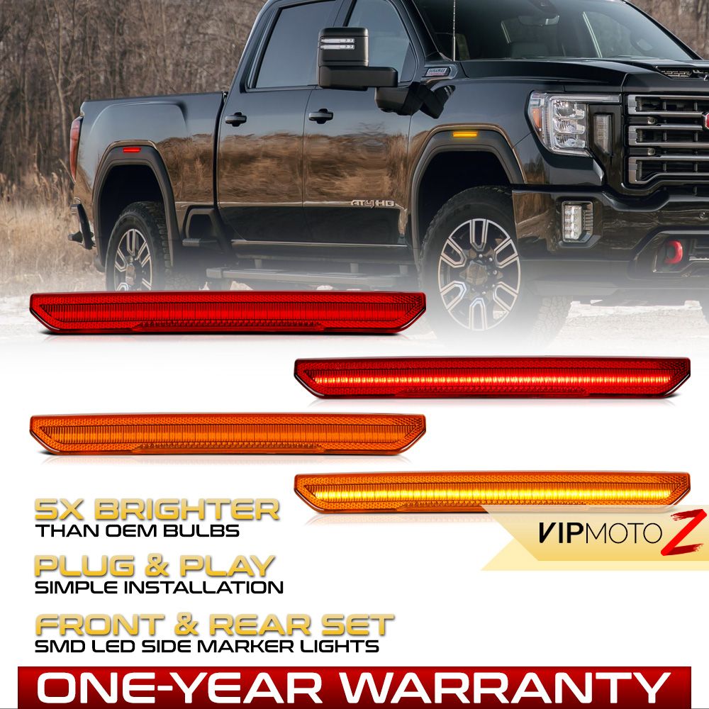2022 GMC Sierra 2500 3500 LED Side Marker Light Amber & Red LAC