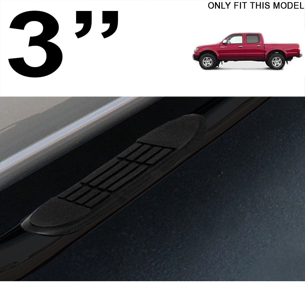 20012004 Toyota Double Cab 3" Side Step Nerf Bars HD Black