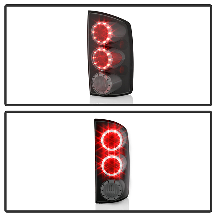 20022006 Dodge Ram 1500 0306 Ram 2500 3500 Black/Smoked Tail Lights