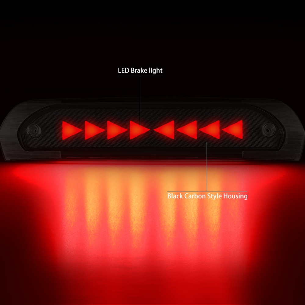 20022008 Dodge Ram 1500 2500 3500 Chasing Triangle LED Carbon Third Brake Light