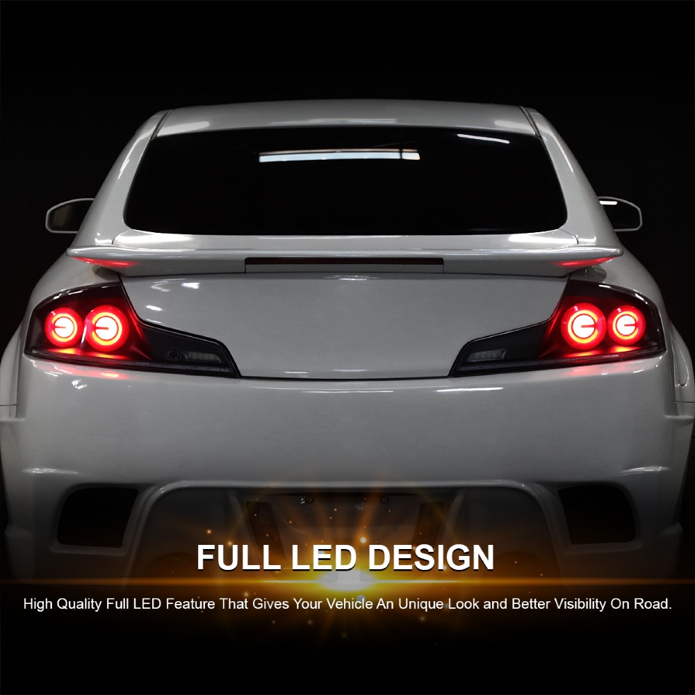 20032007 Infiniti G35 Coupe LED Dual Clear Halo Sequential Turn Signal