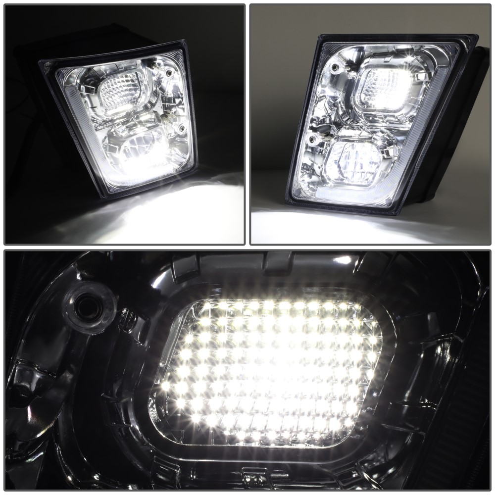 20032017 Volvo VN VNL VNM VNX Trucks Full LED DRL Strip Fog Lights Lamps Chrome Housing