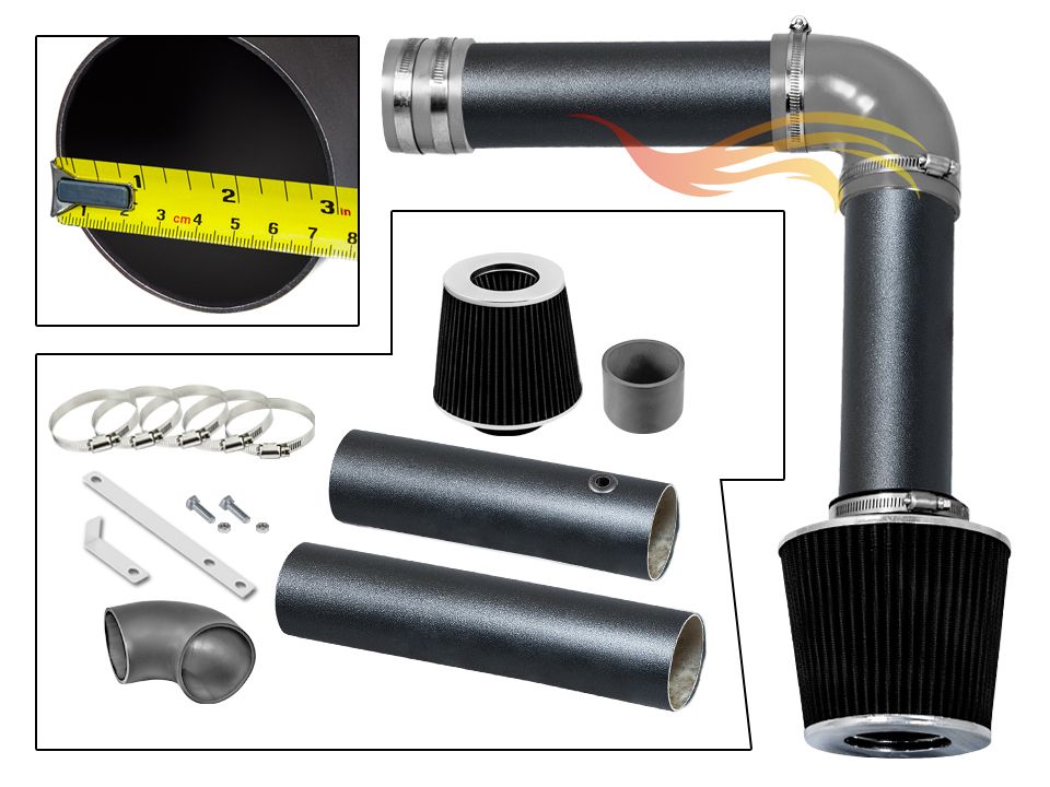 20042008 Acura TL Cold Air Intake Black Pipe With Grey Kit