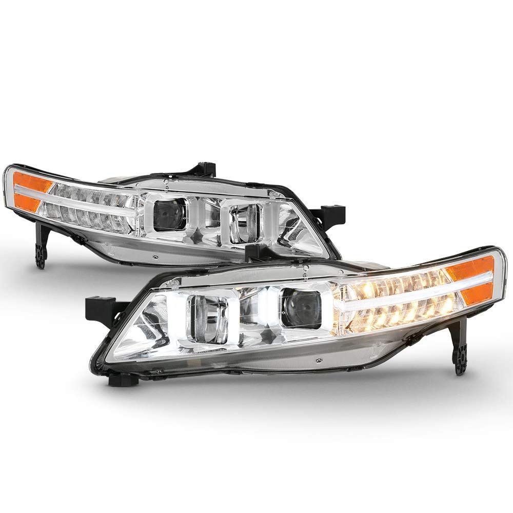 20042008 Acura TL w/ LED Signal DRL Projector Headlights Chrome