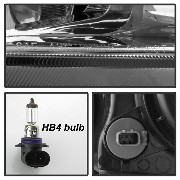 20042008 Acura TL w/ LED Signal DRL Projector Headlights Chrome