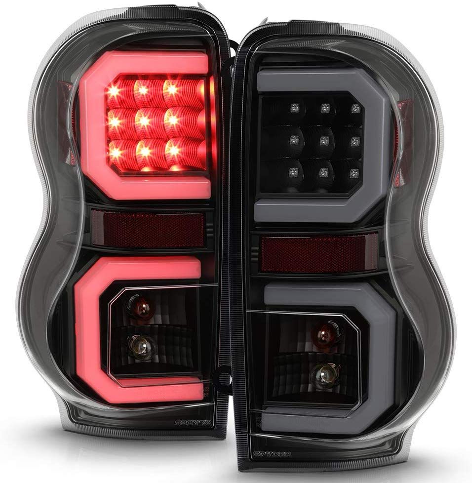 20042009 Dodge Durango SUV Black / Smoked LED Tube Tail Lights
