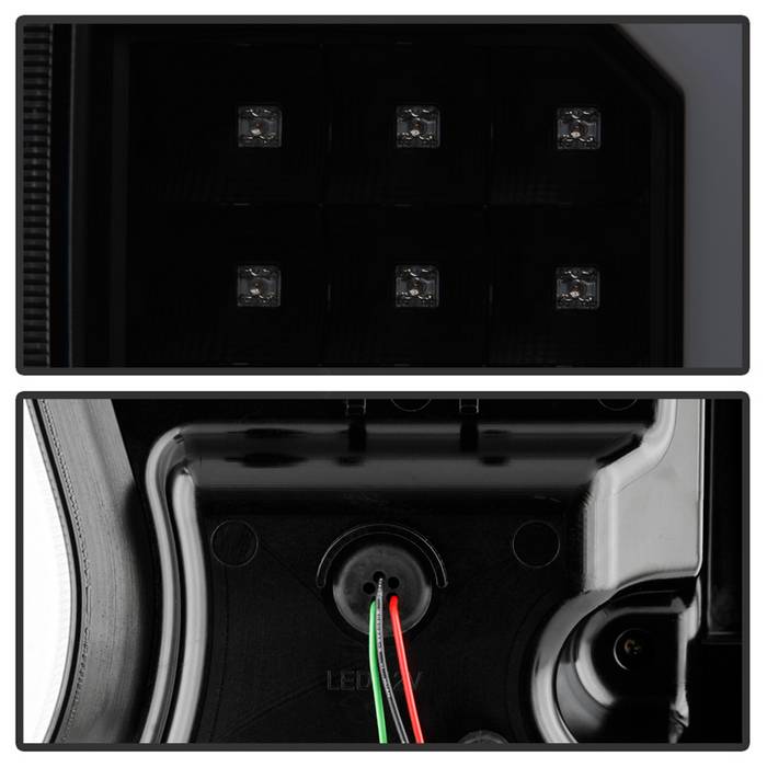 20042009 Dodge Durango SUV Black / Smoked LED Tube Tail Lights