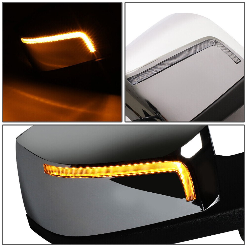 thumbnail image 2 of Speed Daddy Sequential LED Arrow Mirrors For Volvo VN Series 2004-2018 – Manual Side Hood Mirrors 2 of 4