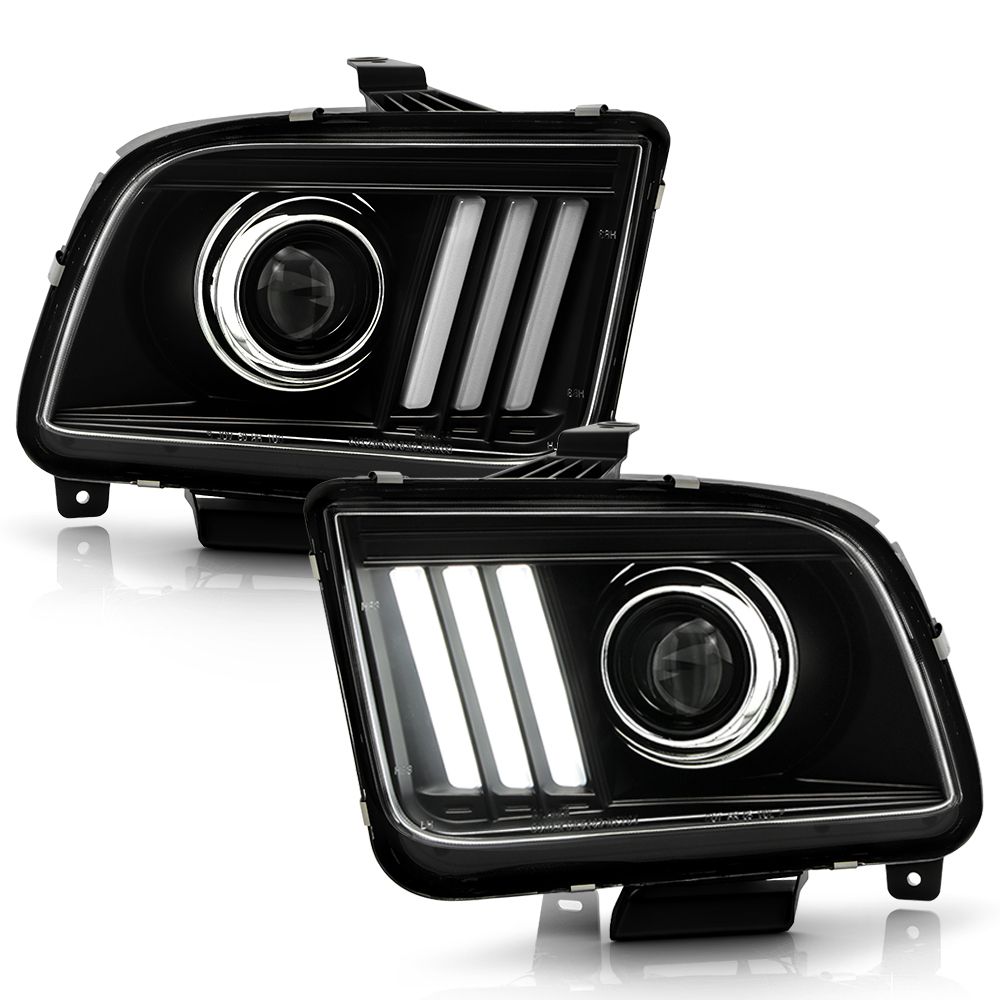 Spyder 20052009 Ford Mustang Black LED Tube Upgrade Projector