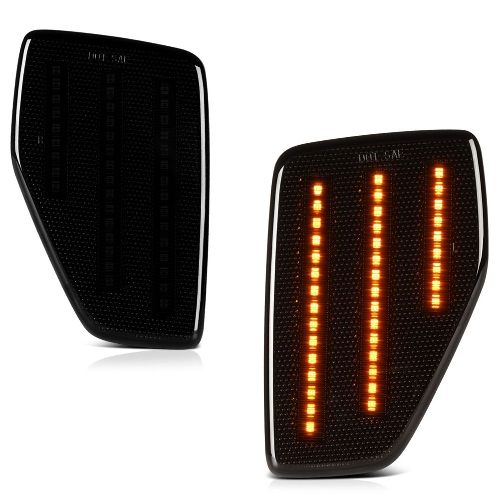 20062010 Hummer H3 H3T Amber LED Side Marker Lights Smoked LACSML