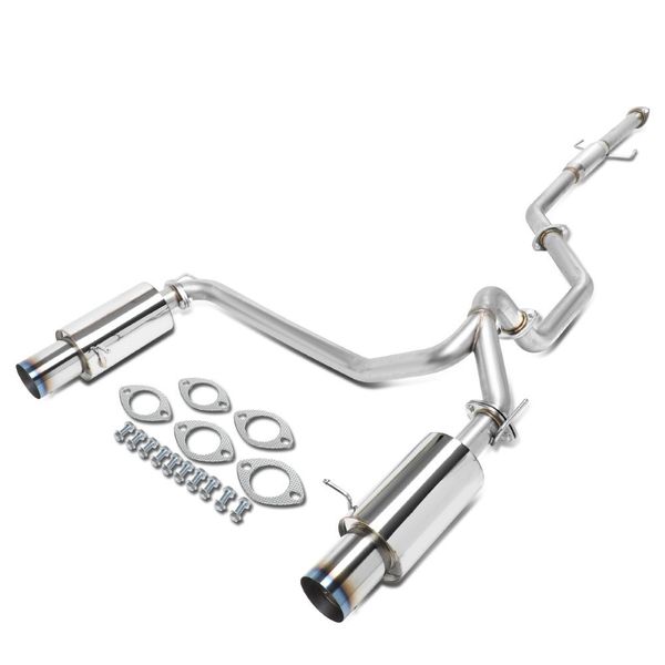 2007-2008 Hyundai Tiburon GK 4" OD Double Muffler Burnt Tip Racing Cat ...