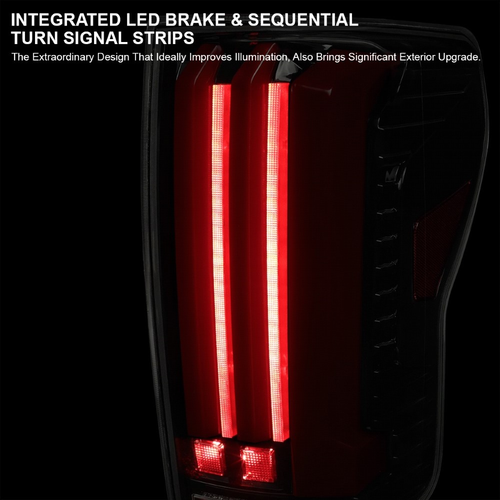 For Black Smoke 2007-2013 Toyota Tundra LED Light Tube Tail Lights Brake Lamps - Foto 4