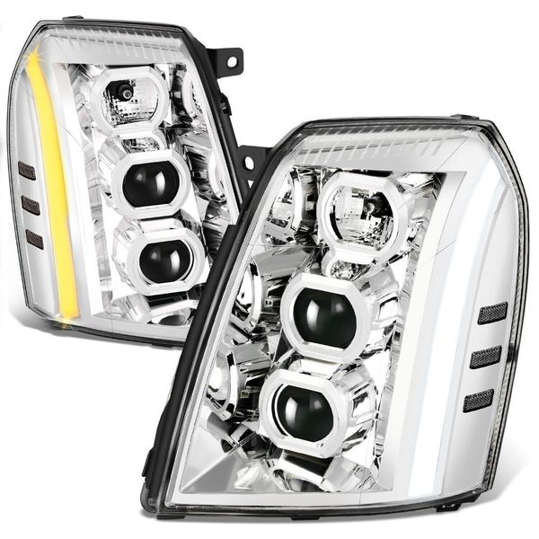 For 07-14 Cadillac Escalade HID Projector Headlight Black W/o Bulb - Foto 2