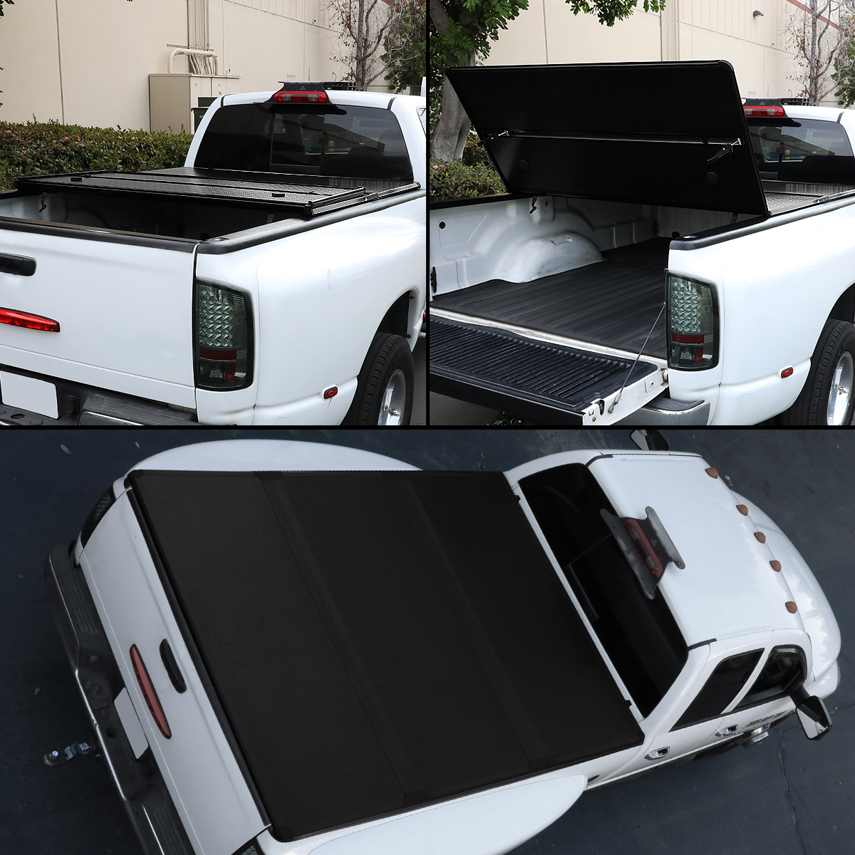 20072014 Chevy Silverado GMC Sierra 1500 2500HD 5'8" Bed TriFold Hard Tonneau Cover + LED
