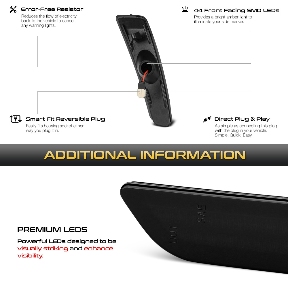 Luces De Posición Lateral LED VLAND Compatibles Con BRZ FR-S GT86 2013- VLAND Of - Foto 8