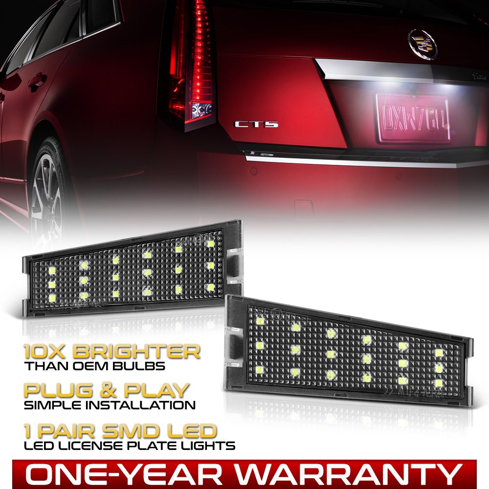 20082010 Cadillac CTS SMD LED License Plate Lights LACLPCCTS08