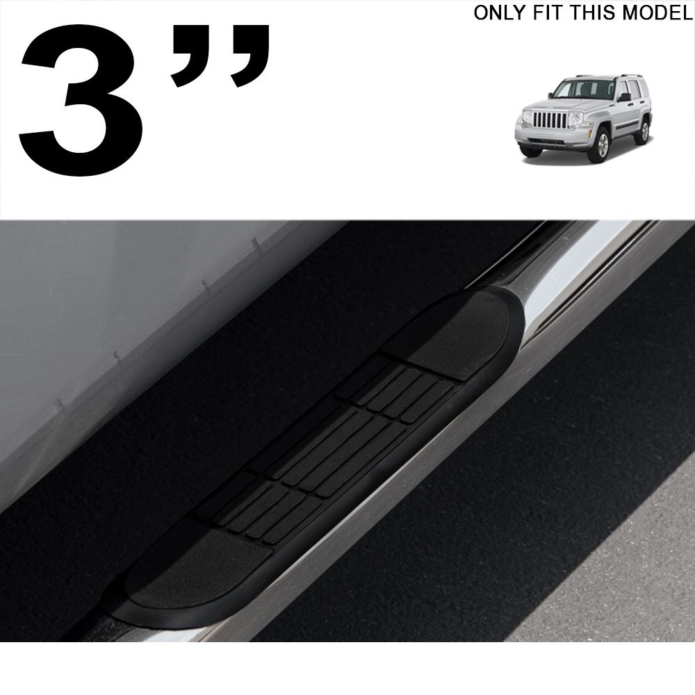 20082012 Jeep Liberty 3" Side Step Nerf Bars Running Boards Stainless