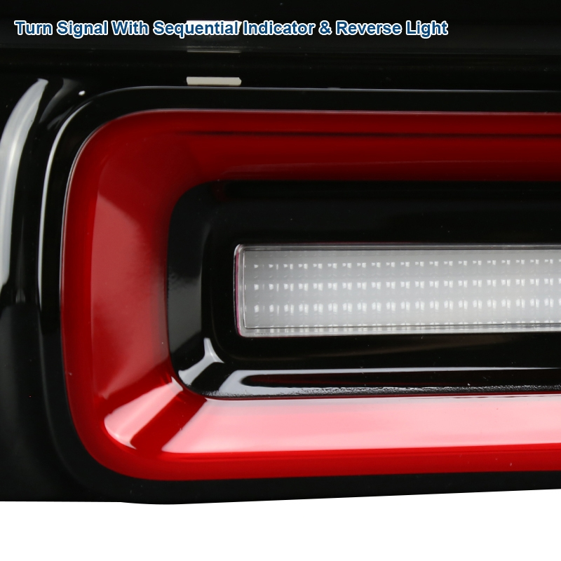 20082014 Dodge Challenger Red LED Tail Lights Sequential Turn Signal