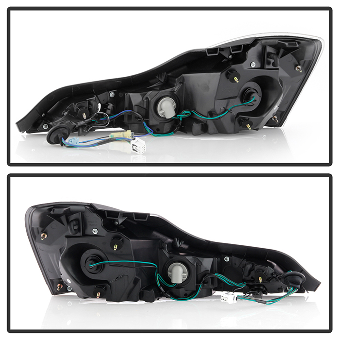 20082015 Infiniti G37 / Q60 Coupe Black Smoked Lens 3D LED Tube Tail