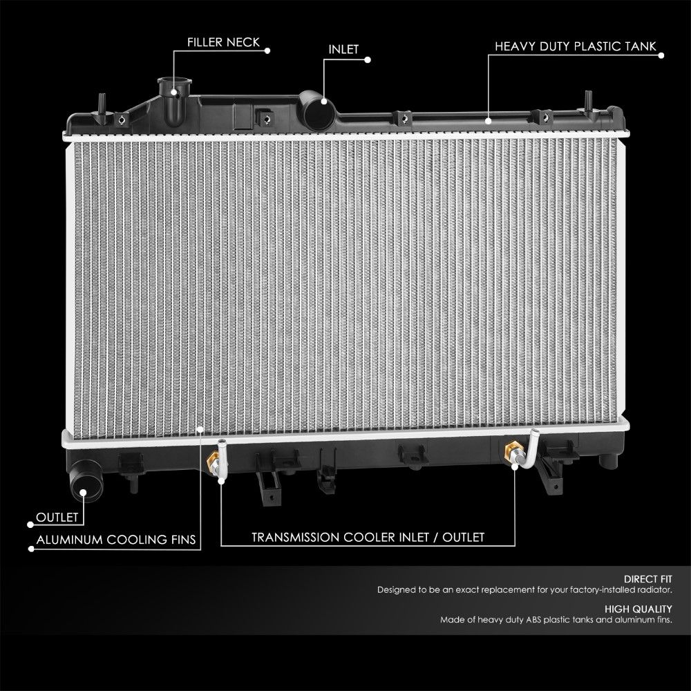 2777 Radiator 2008-2017 Subaru Impreza/Crosstrek 2.0L 2.5L NA AT Cooling Radiator ...