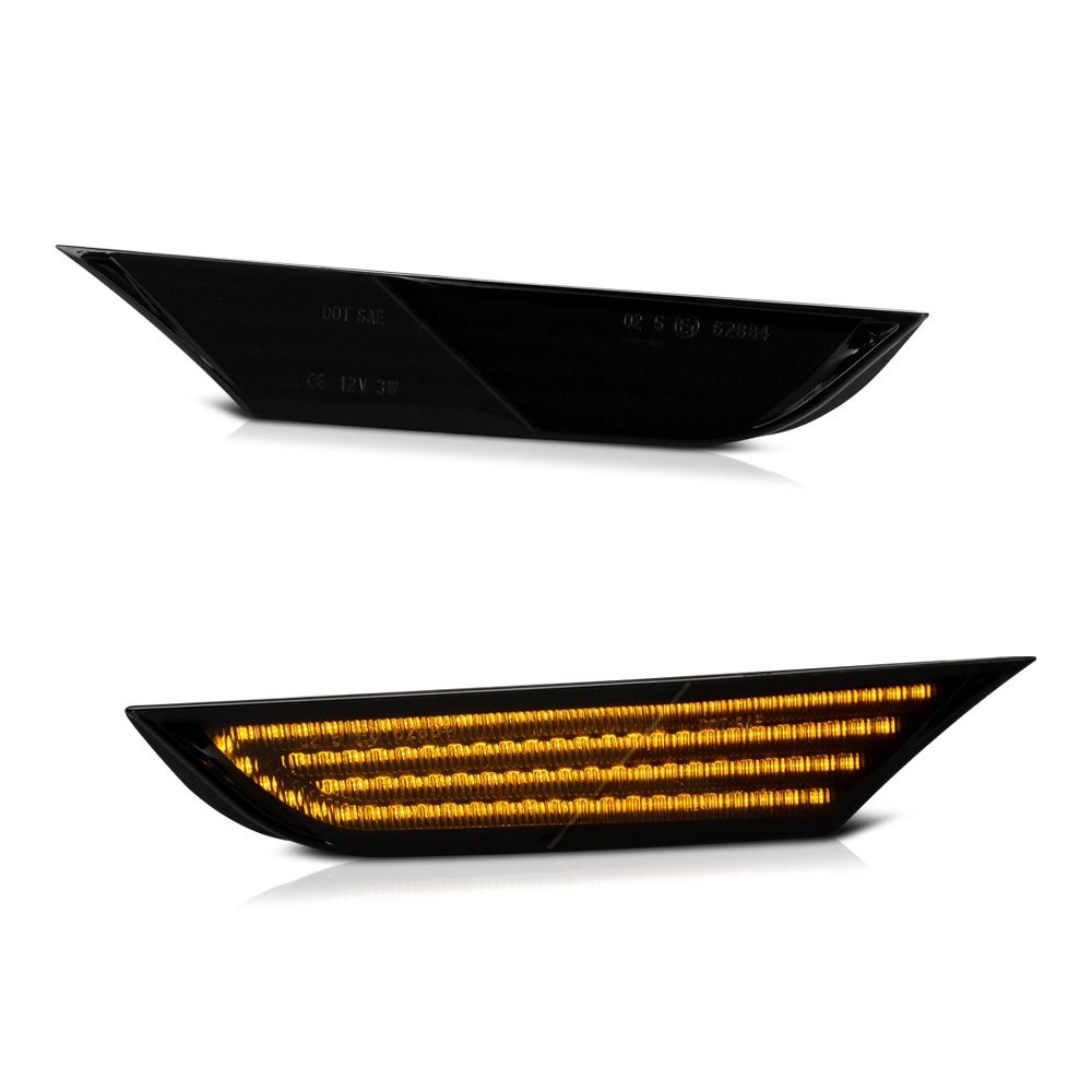 20082022 Nissan GTR R35 Amber LED Side Marker Lights Smoked Lens